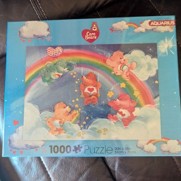 Care Bears Rainbow Puzzle 1000 Piece Aquarius 20x28 New Sealed Vintage Style - Picture 2 of 2